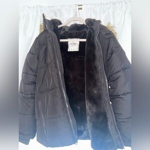Abercrombie, fur line hoodie parka